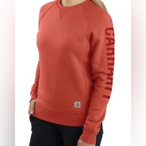 Carhartt Relaxed Fit Mid-weight Crew Neck Logo Sleeve Sweatshirt Size XL (16/18)